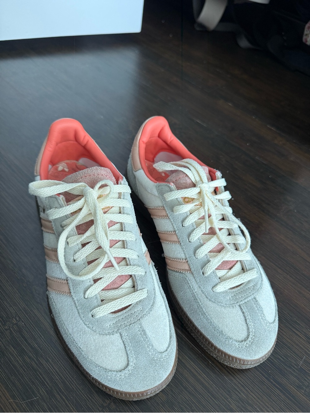 adidas Women’s Spezial Suede Sneakers in Cream and Coral - Picture 6 of 6